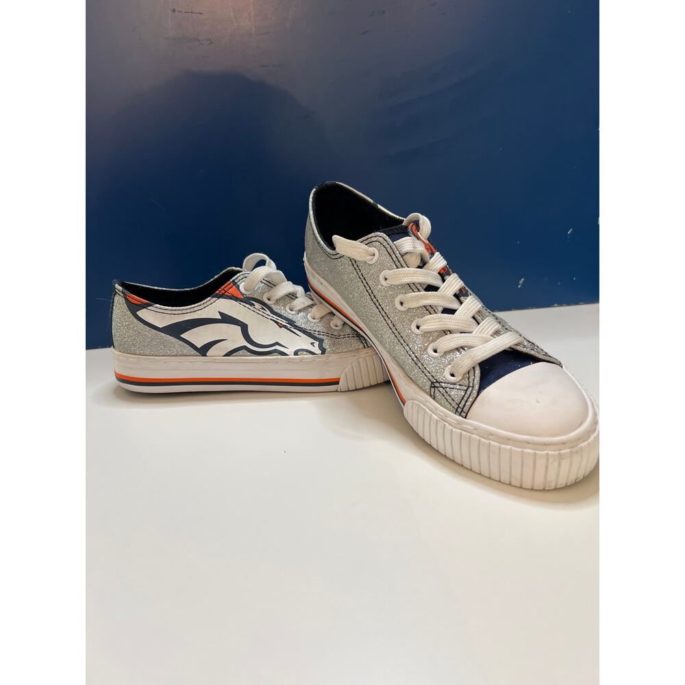 Denver Broncos Style FOCO Sneakers Woman’s Size 8 Excellent Laced Shoes